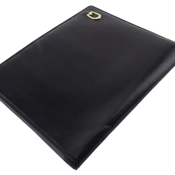 GUCCI Two-folded wallet G mark leather Authentic USED - Picture 3 of 9